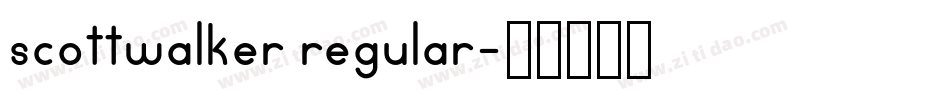 scottwalker regular字体转换